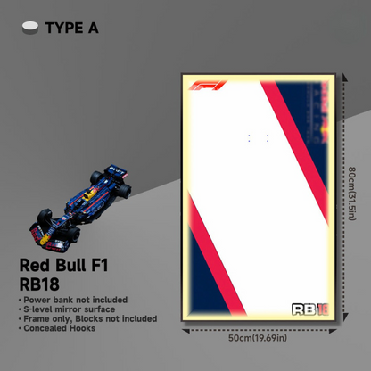 Wall Display Frame for F1 Red Bull RB18 Moc - EdgeFollow