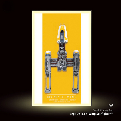 Wall Display Frame for LEGO® Star Wars 75181 Y-Wing Starfighter™ - EdgeFollow