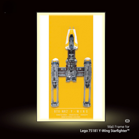 Wall Display Frame for LEGO® Star Wars 75181 Y-Wing Starfighter™ - EdgeFollow
