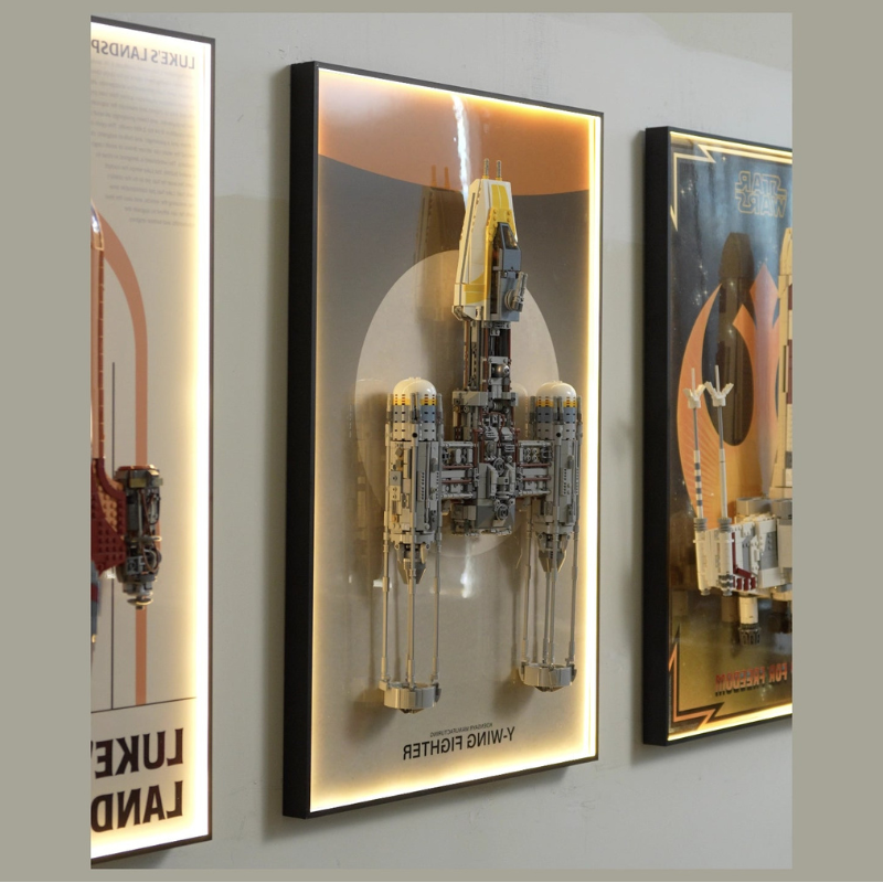 Wall Display Frame for LEGO® Star Wars 75181 Y-Wing Starfighter™ - EdgeFollow