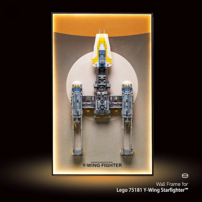 Wall Display Frame for LEGO® Star Wars 75181 Y-Wing Starfighter™ - EdgeFollow