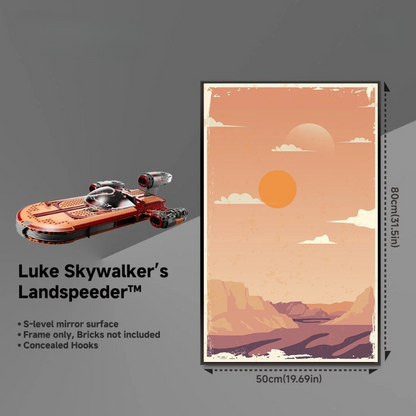 Wall Display Frame for LEGO® Star Wars 75341 Luke Skywalker’s Landspeeder™ - EdgeFollow