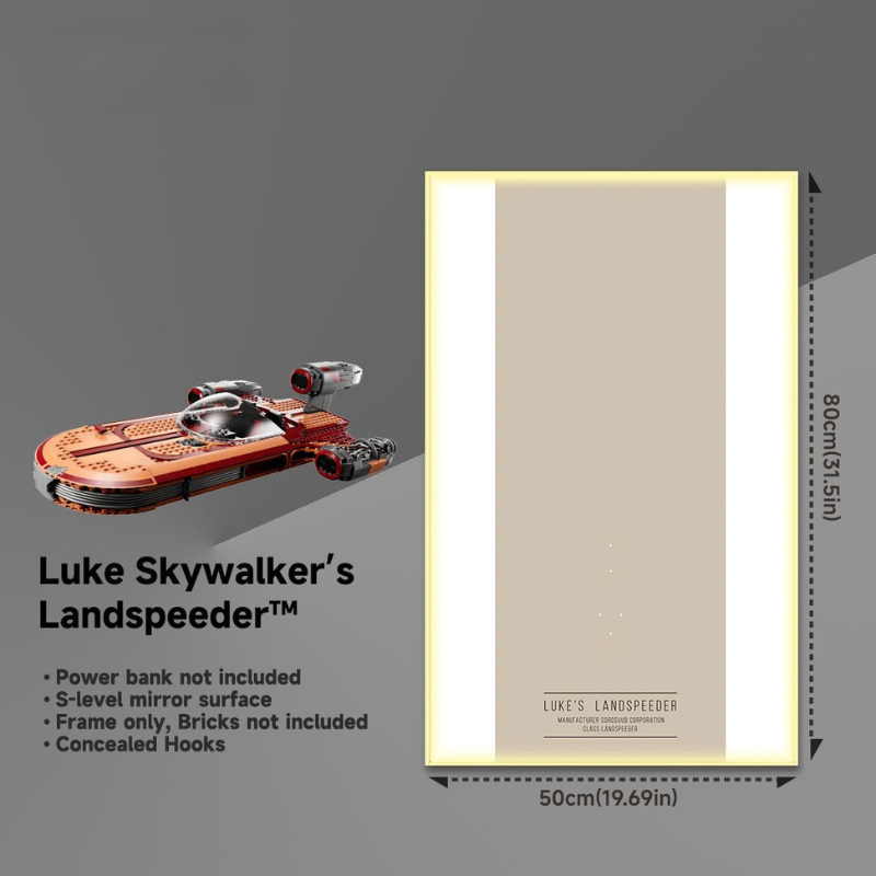 Wall Display Frame for LEGO® Star Wars 75341 Luke Skywalker’s Landspeeder™ - EdgeFollow