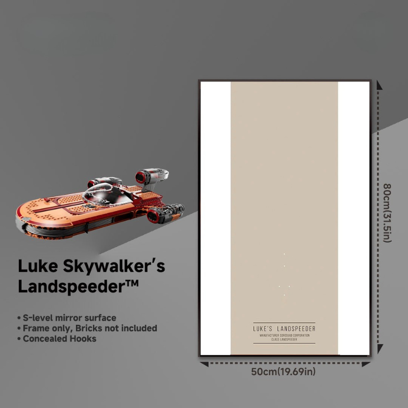 Wall Display Frame for LEGO® Star Wars 75341 Luke Skywalker’s Landspeeder™ - EdgeFollow