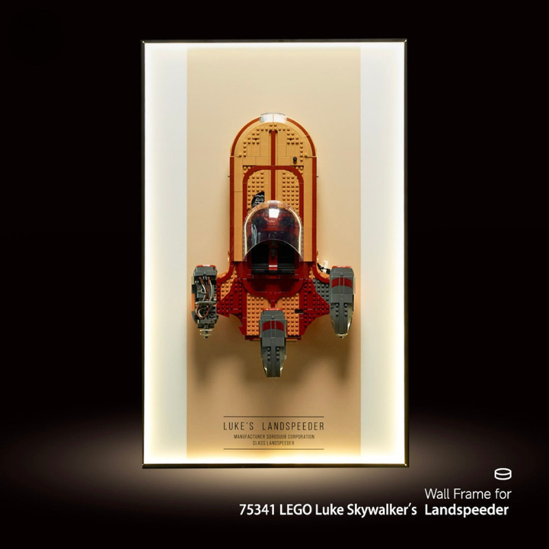 Wall Display Frame for LEGO® Star Wars 75341 Luke Skywalker’s Landspeeder™ - EdgeFollow