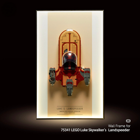 Wall Display Frame for LEGO® Star Wars 75341 Luke Skywalker’s Landspeeder™ - EdgeFollow