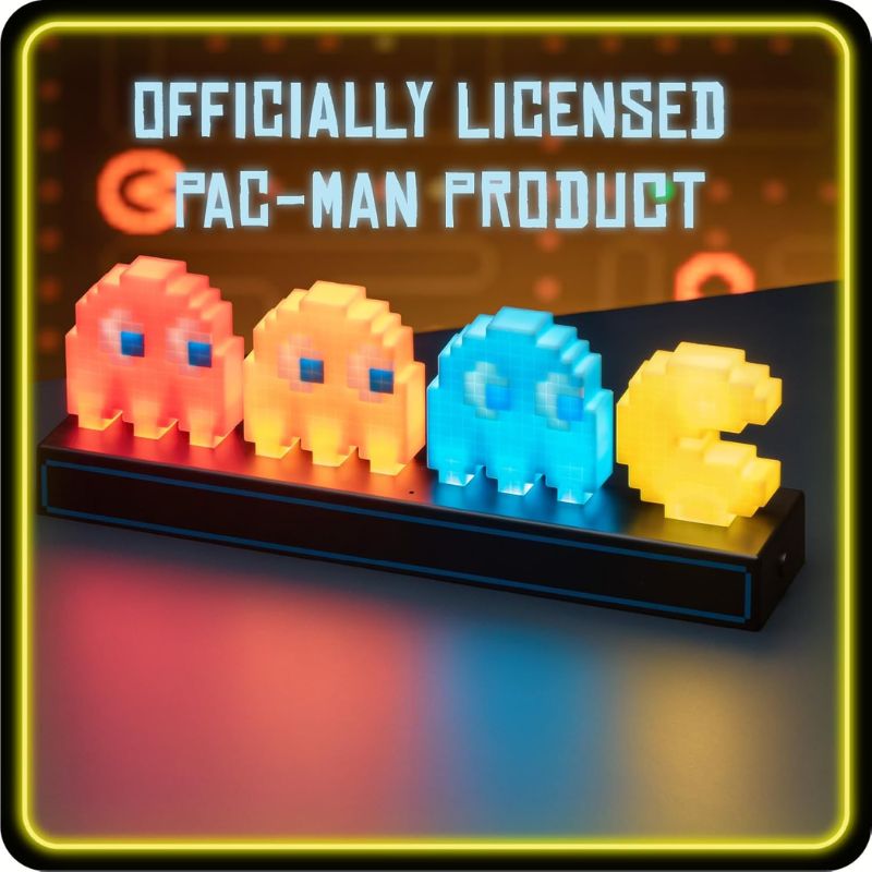 Paladone Pac Man and Ghosts Light 3D Pixel Lamp LED Game Icon Night Light Boy Gift - EdgeFollow