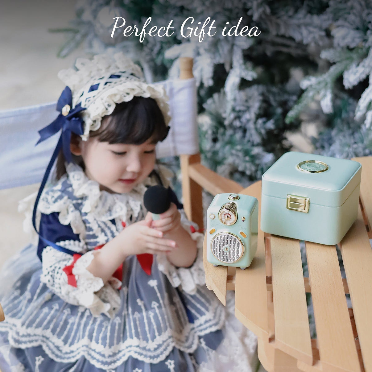 Divoom Fairy-OK Retro Mini Karaoke Bluetooth Speaker With Microphone Girl & Children Gift - EdgeFollow