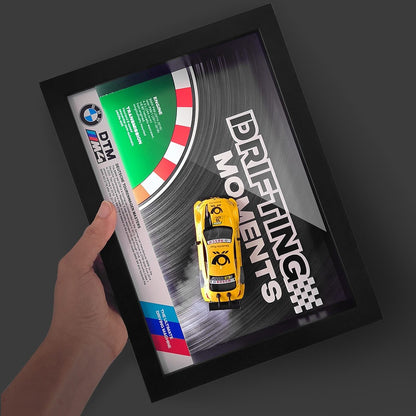 BMW Le Mans Drift Car Model – LED Light-Up 3D Frame Wall Art | Racing Collectible