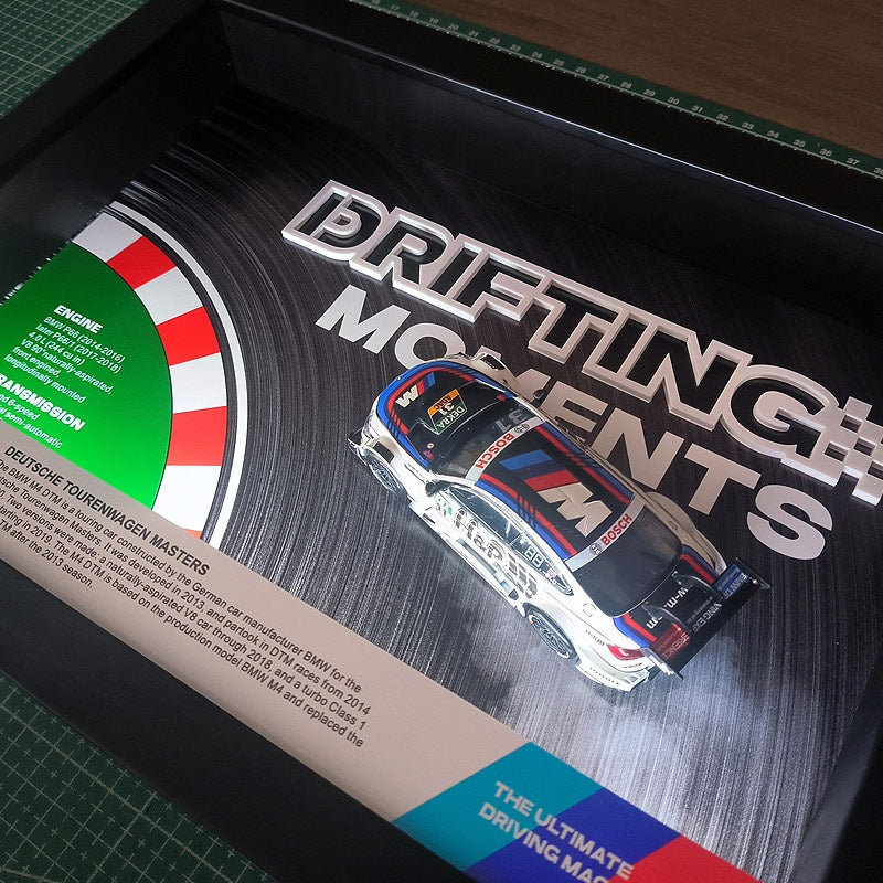 BMW Le Mans Drift Car Model – LED Light-Up 3D Frame Wall Art | Racing Collectible - EdgeFollow