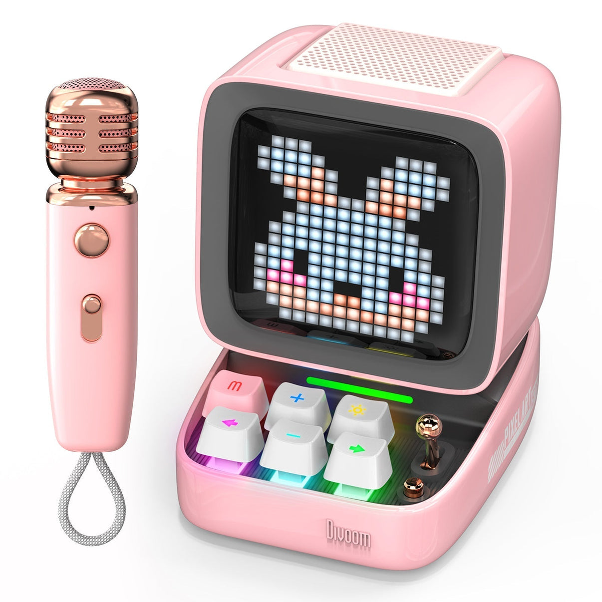 Divoom Ditoo-Mic Mini Karaoke Machine Pixel Art Singing Bluetooth Speaker Girl & Childer Gift - EdgeFollow