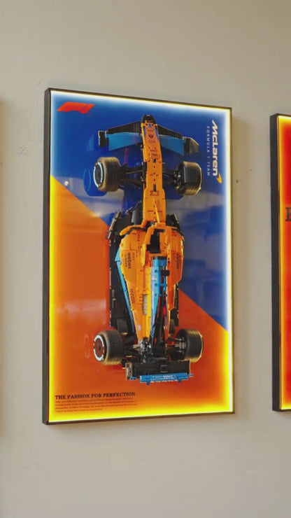 LED Wall Display Frame for LEGO® Technic McLaren F1 Race Car 42141 Showcase