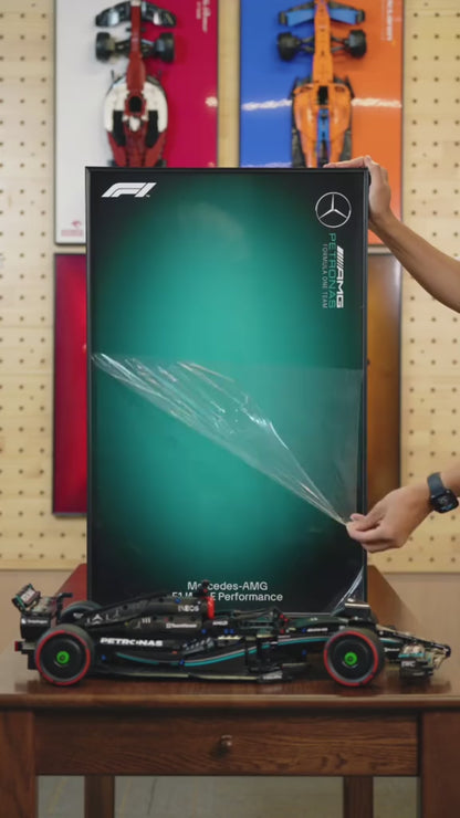 LED Wall Display Frame for LEGO® Technic F1 42171 Mercedes-AMG F1 Showcase
