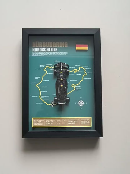 1:43 Mercedes Benz W14 F1 Car Model  – Framed Display - Lewis Hamilton #44 | Various Tracks | Formula 1 gift