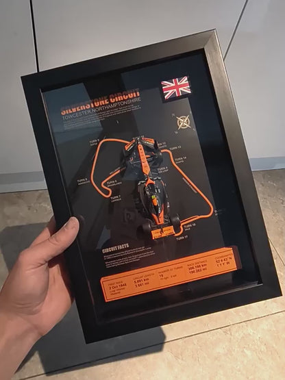 1:43 McLaren MCL38 F1 Car Model – Framed Display - Lando Norris #4 | Various Tracks | Formula 1 gift