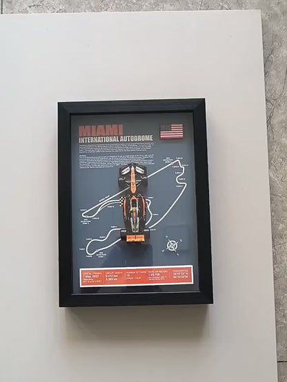 1:43 McLaren MCL60 F1 Car Model - Framed Display | Lando Norris #4 Oscar Piastri | Various Tracks | Formula 1 gift