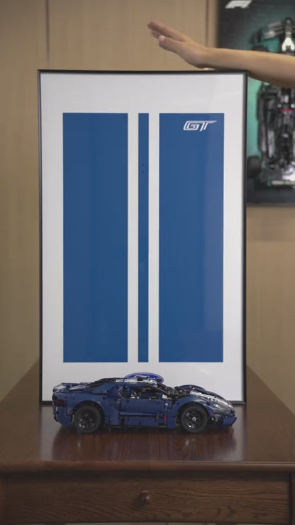 LED Wall Display Frame for LEGO® Technic F1 42154 Ford GT Showcase
