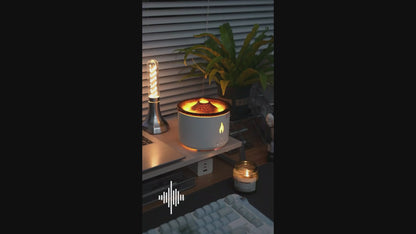 Volcano Humidifier Flame Aroma Diffuser Ultrasonic Essential Oil Scent Diffuser Gaming Setup