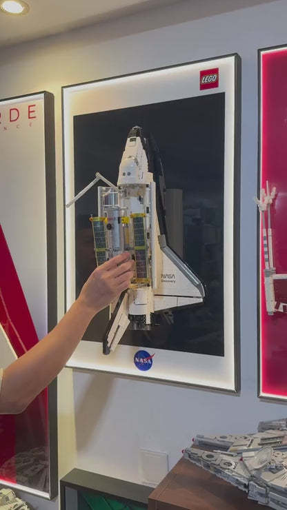 LED Wall  Display Frame for LEGO® NASA Space Shuttle Discovery 10283 Showcase