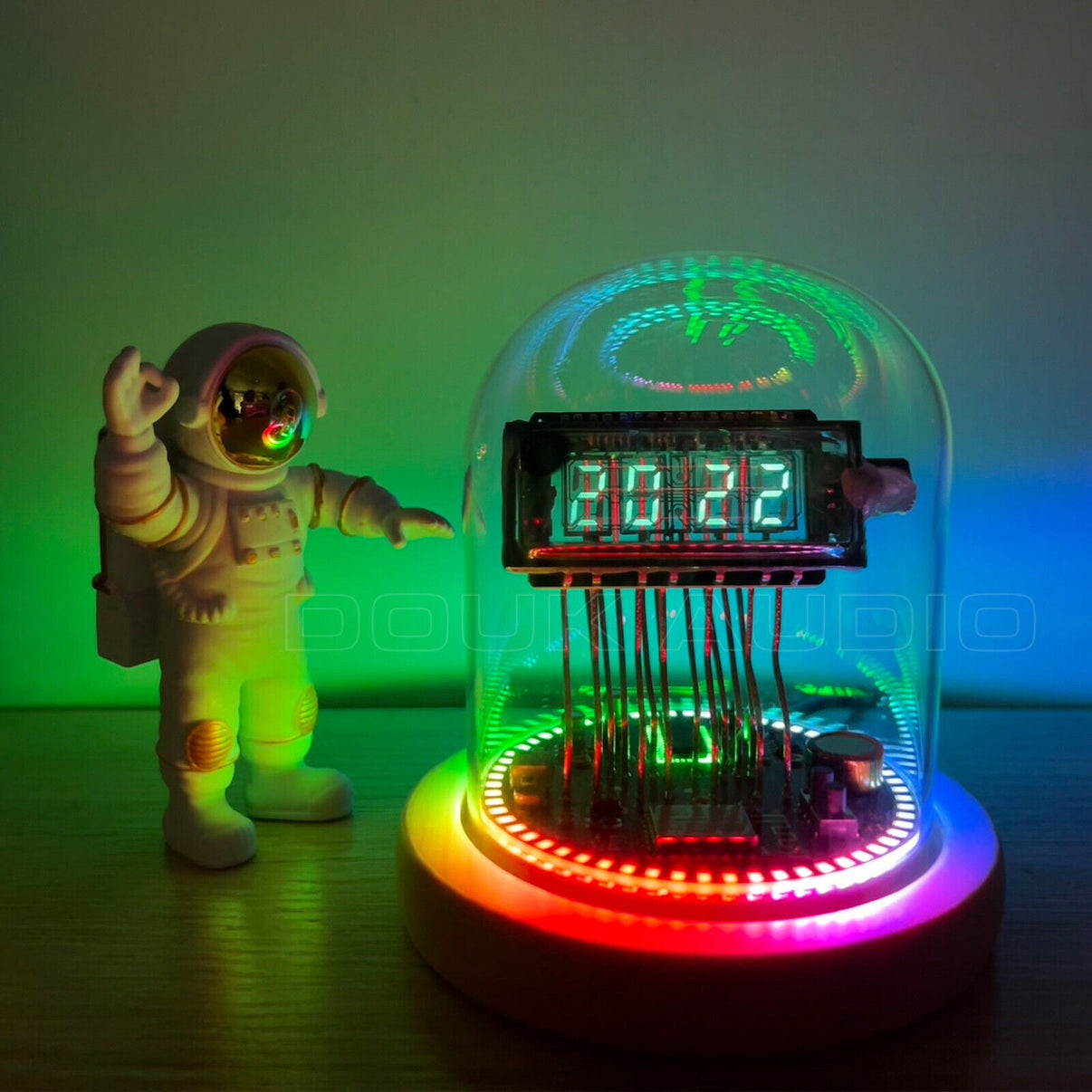 Vintage VFD Clock, WiFi RGB LED Display Nixie Tubes Clock Gaming Setup Desk Gift - EdgeFollow