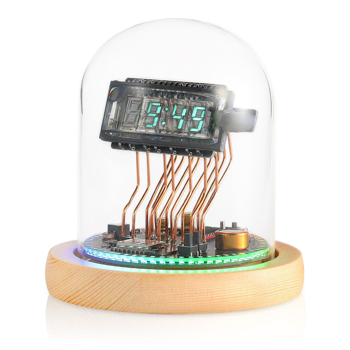 Vintage VFD Clock, WiFi RGB LED Display Nixie Tubes Clock Gaming Setup Desk Gift - EdgeFollow