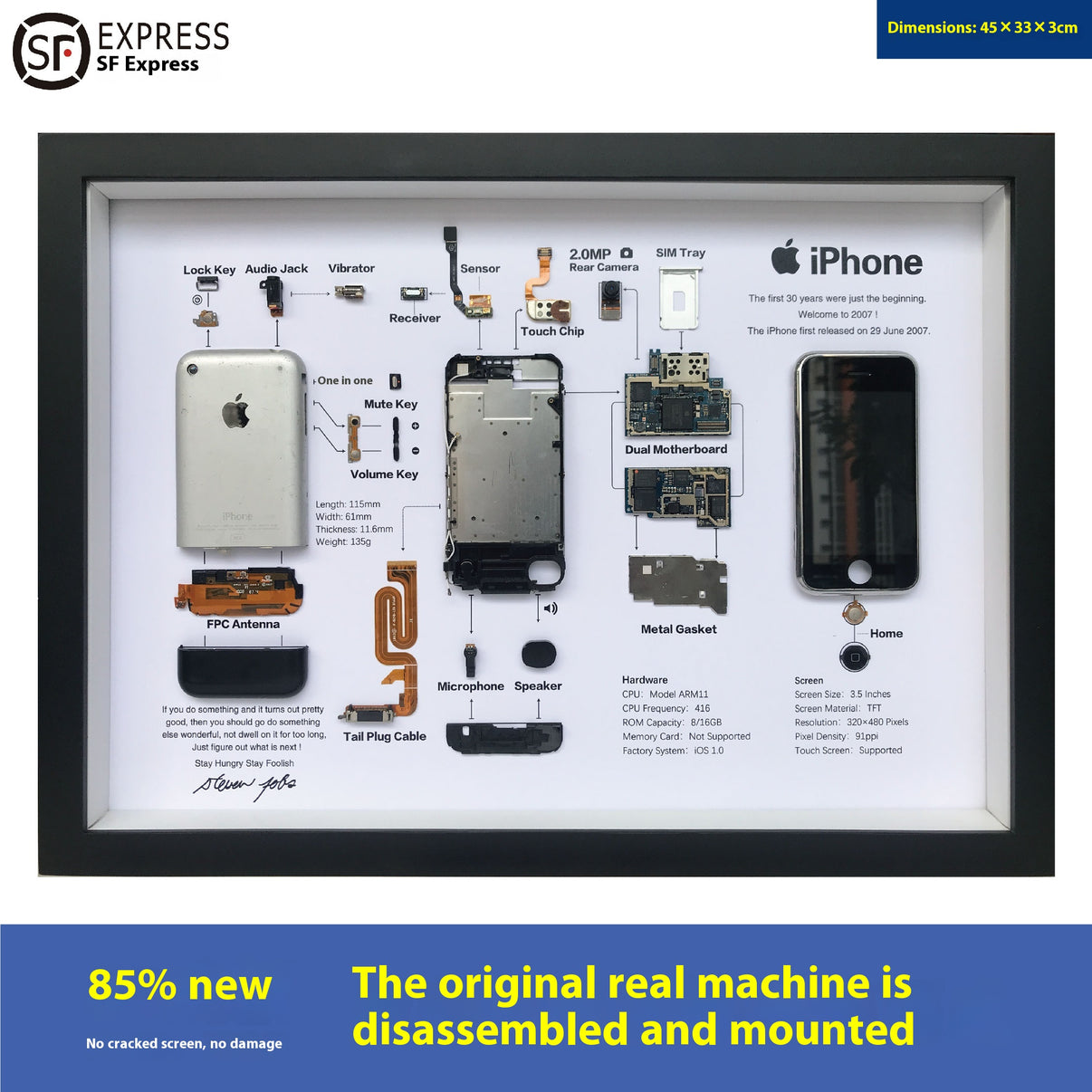 Disassembled iPhone Art With Frame  Gift For Apple Fans - EdgeFollow