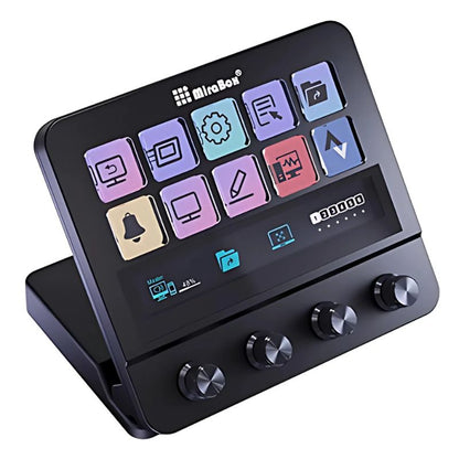 MiraBox N4 Stream Deck Studio Controller with Customisable Touch Strip Dials and LCD Keys - EdgeFollow