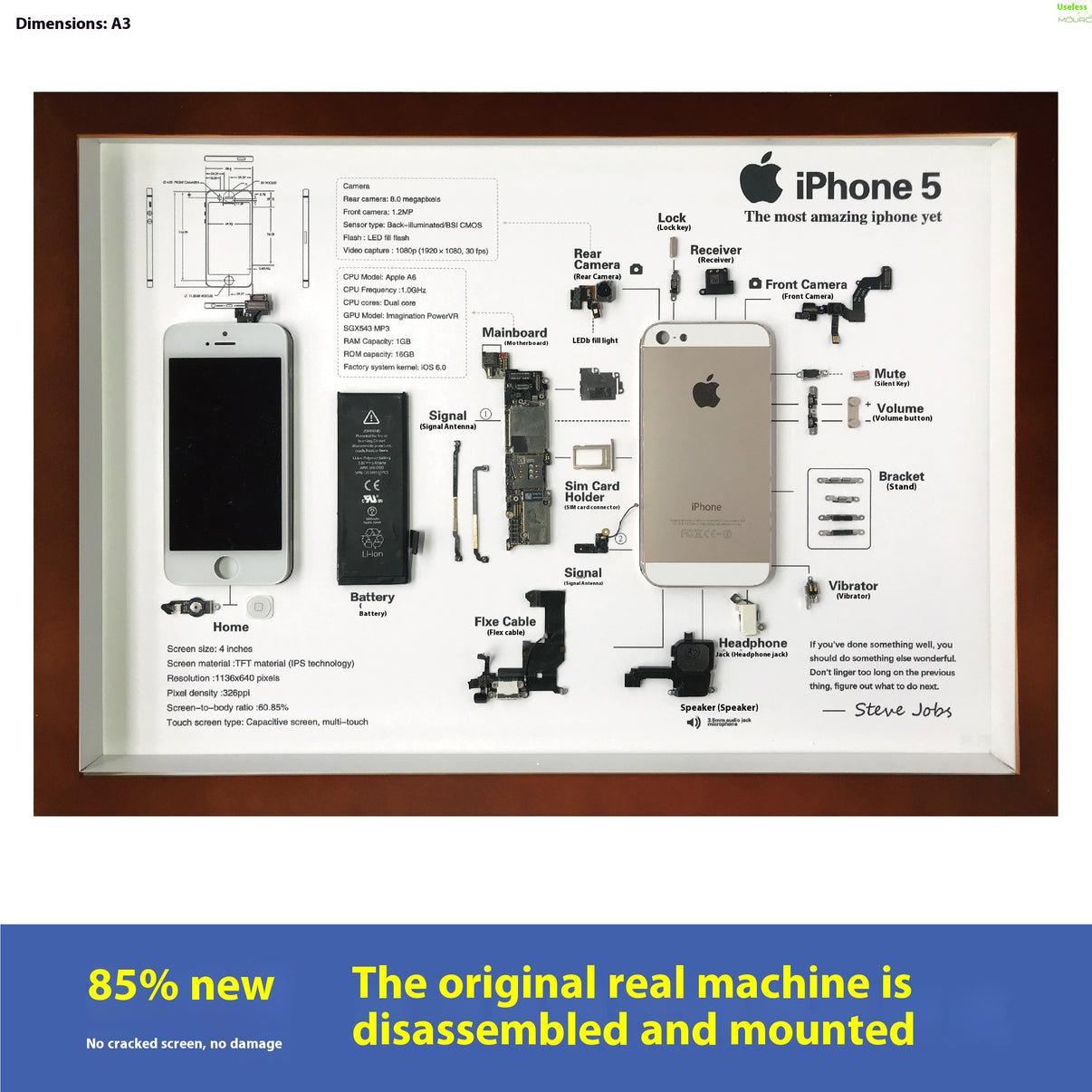 Disassembled iPhone Art With Frame  Gift For Apple Fans - EdgeFollow